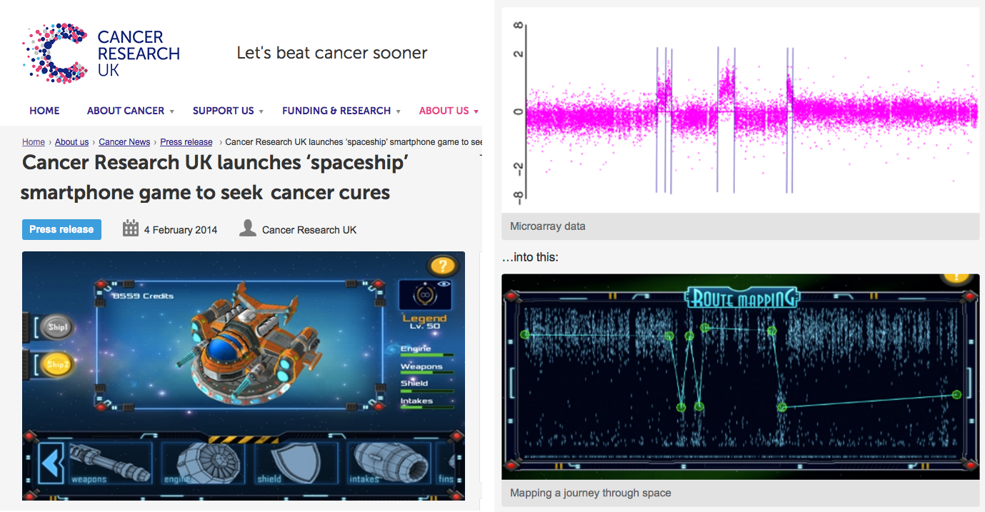 Cancer Research UK screenshot